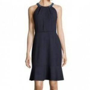 Karl Lagerfeld beaded Halter dress Navy Blue 4